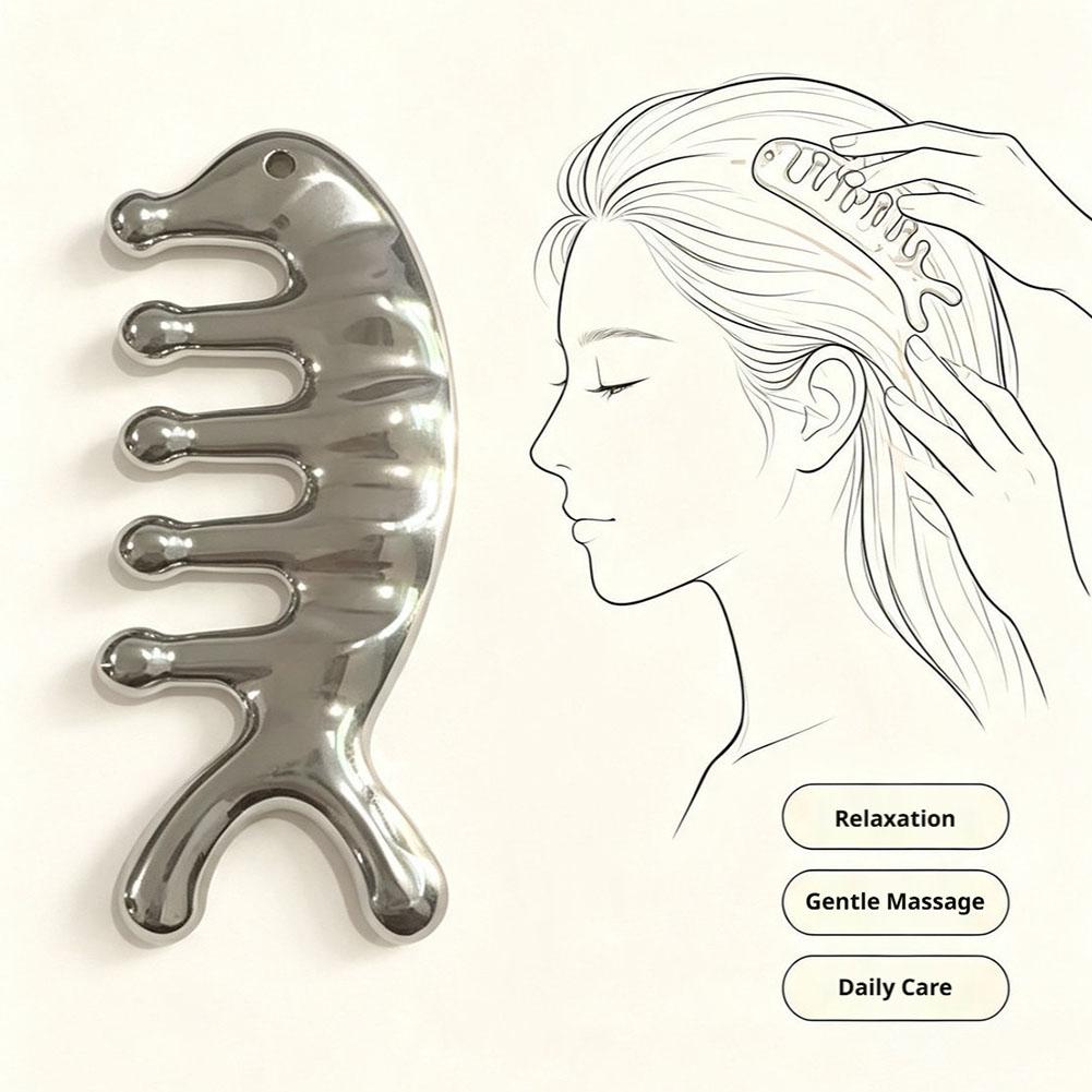 Hair Scalp Massager - Çok Fonksiyonlu Masaj Tarağı Yunus Şeklinde