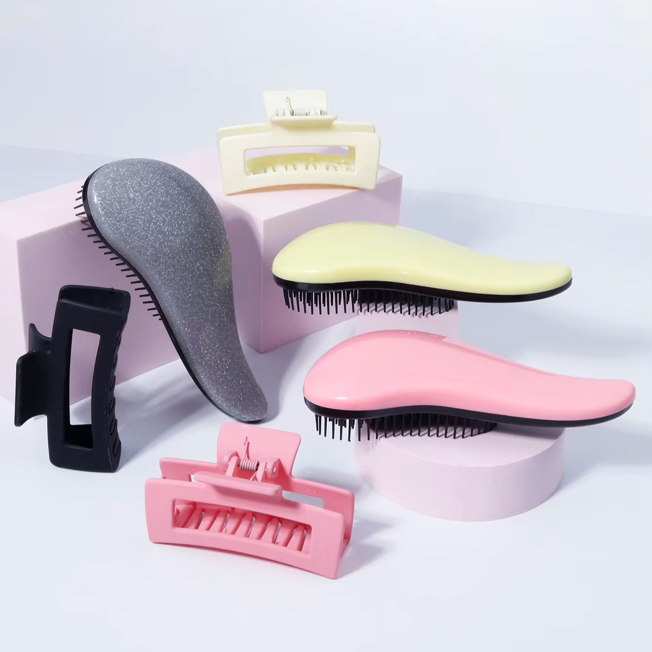 Hair Scalp Massager - 2 adet saç şekillendirme aleti seti,