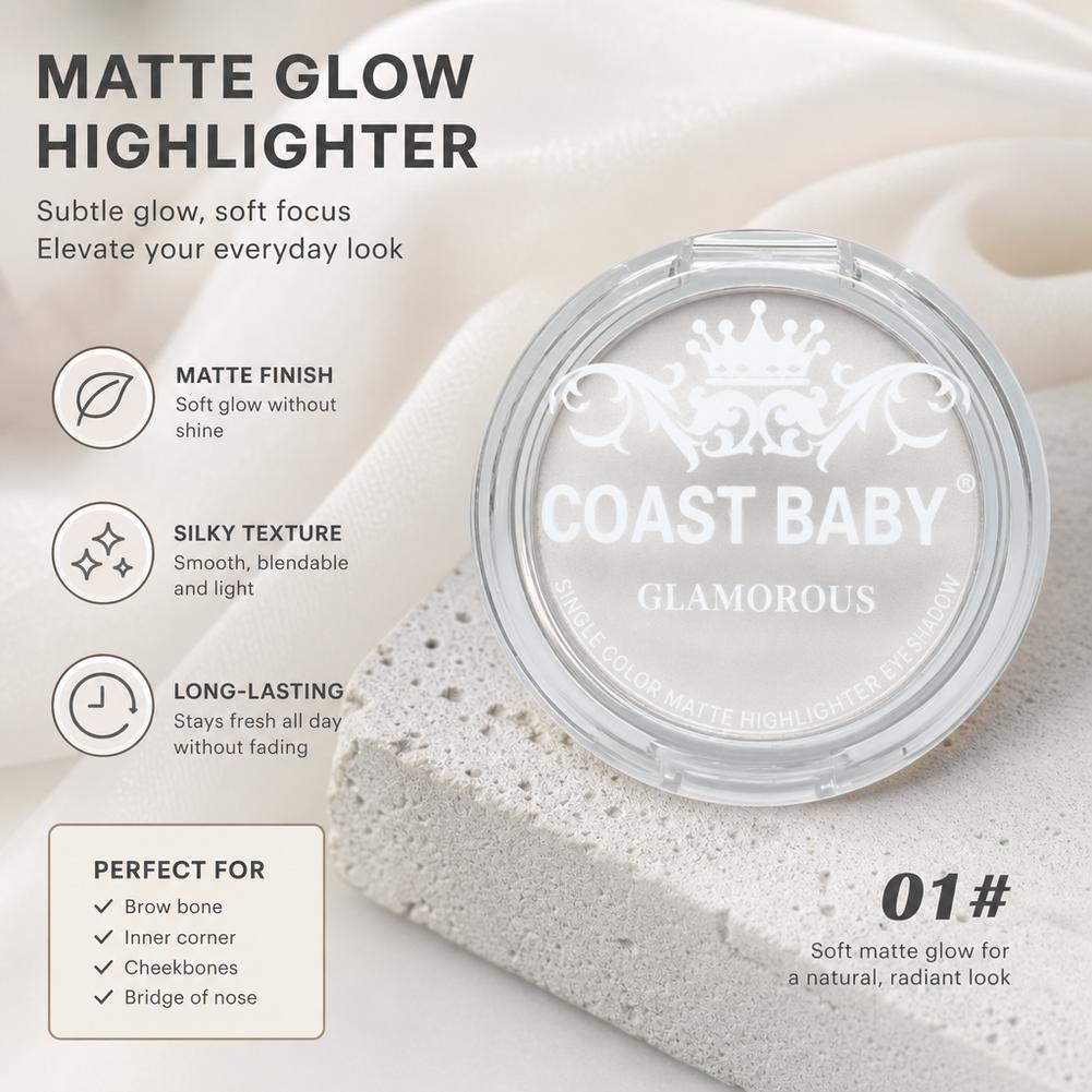 Highlighter Bronzer Palette - Tekli Mat Aydınlatıcı Palet Beyaz Bej