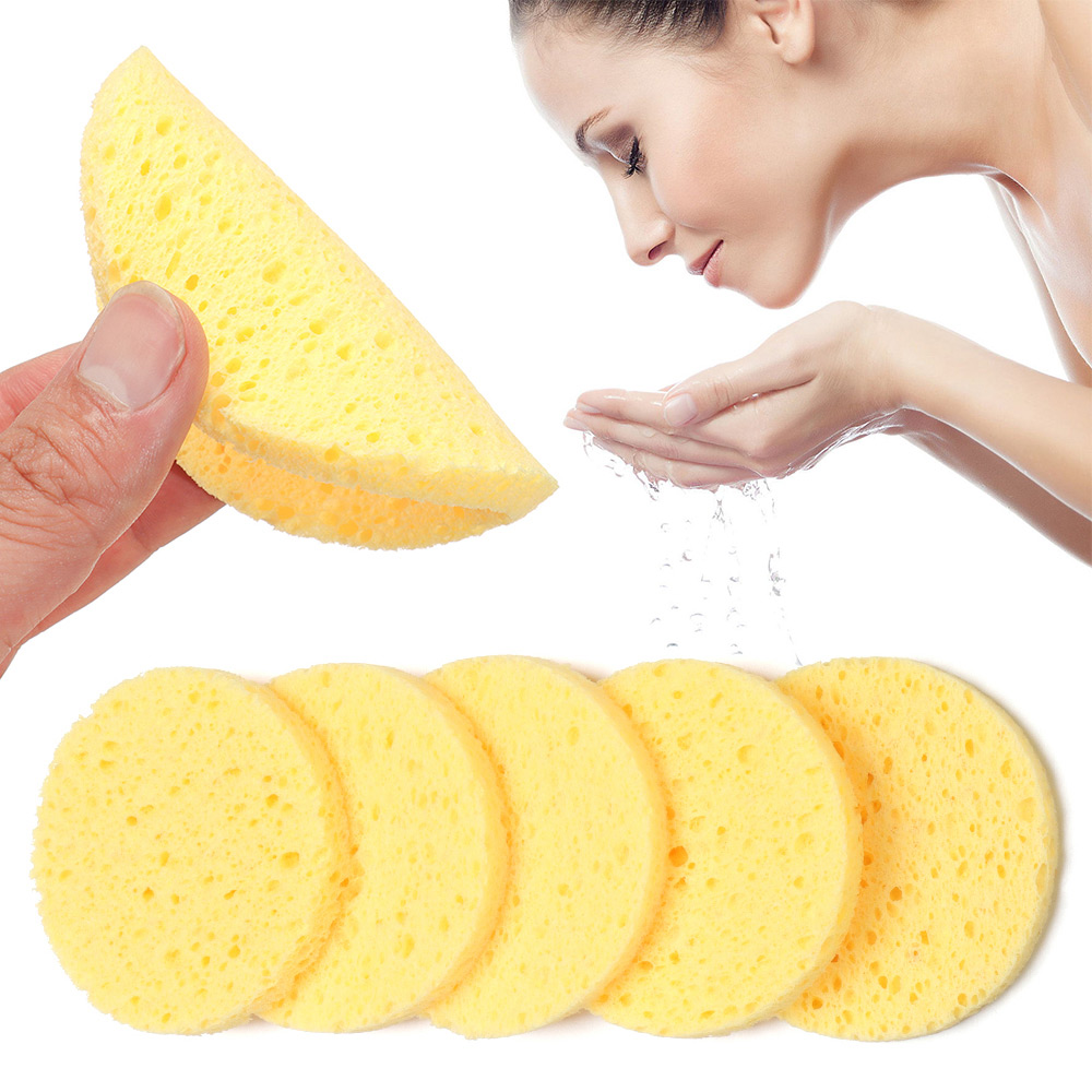 Cosmetic Sponge - 10 adet 6-9 cm Sarı Yüz