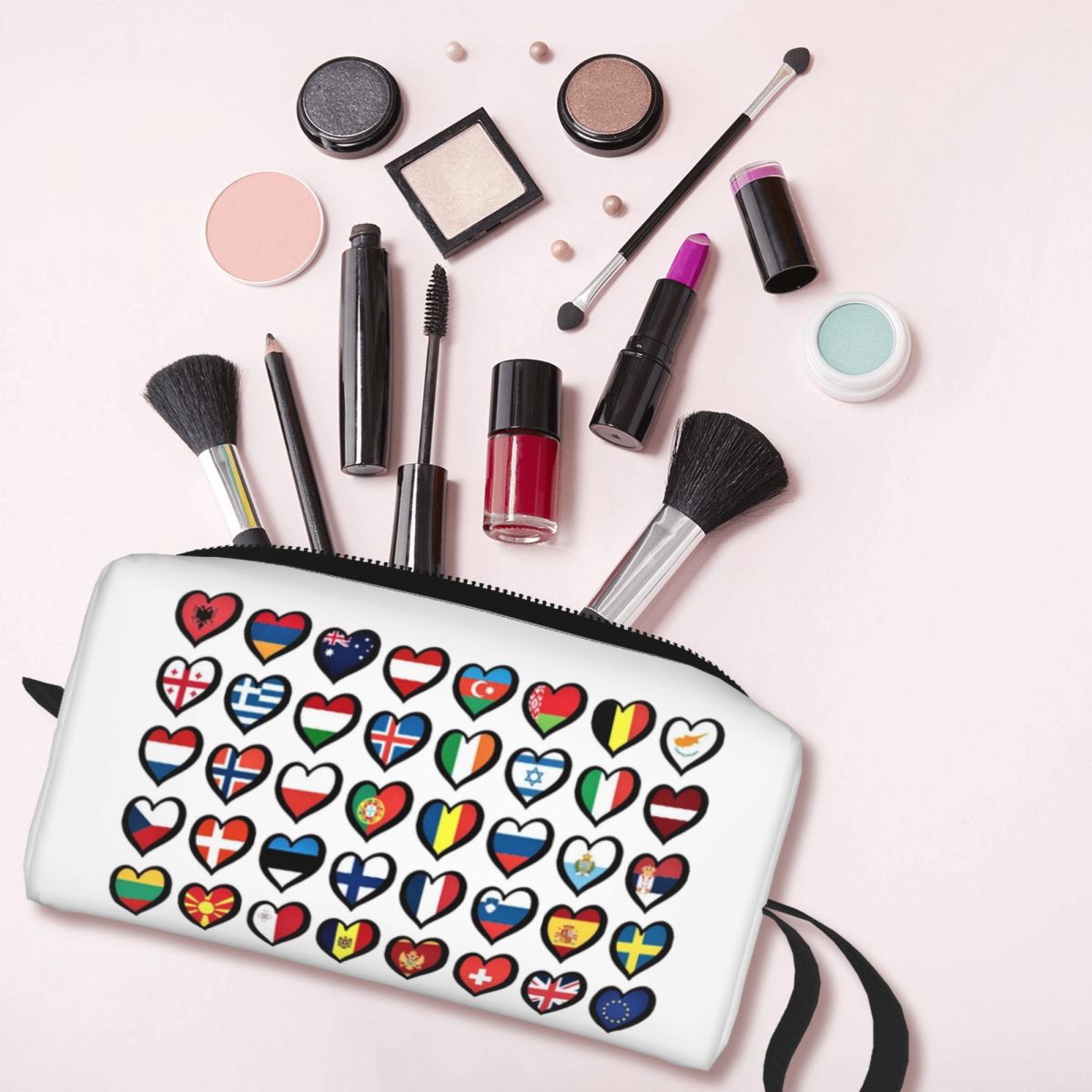 Beauty Makeup Songs - Eurovision Şarkı Yarışması Bayrakları Kalpler ESC